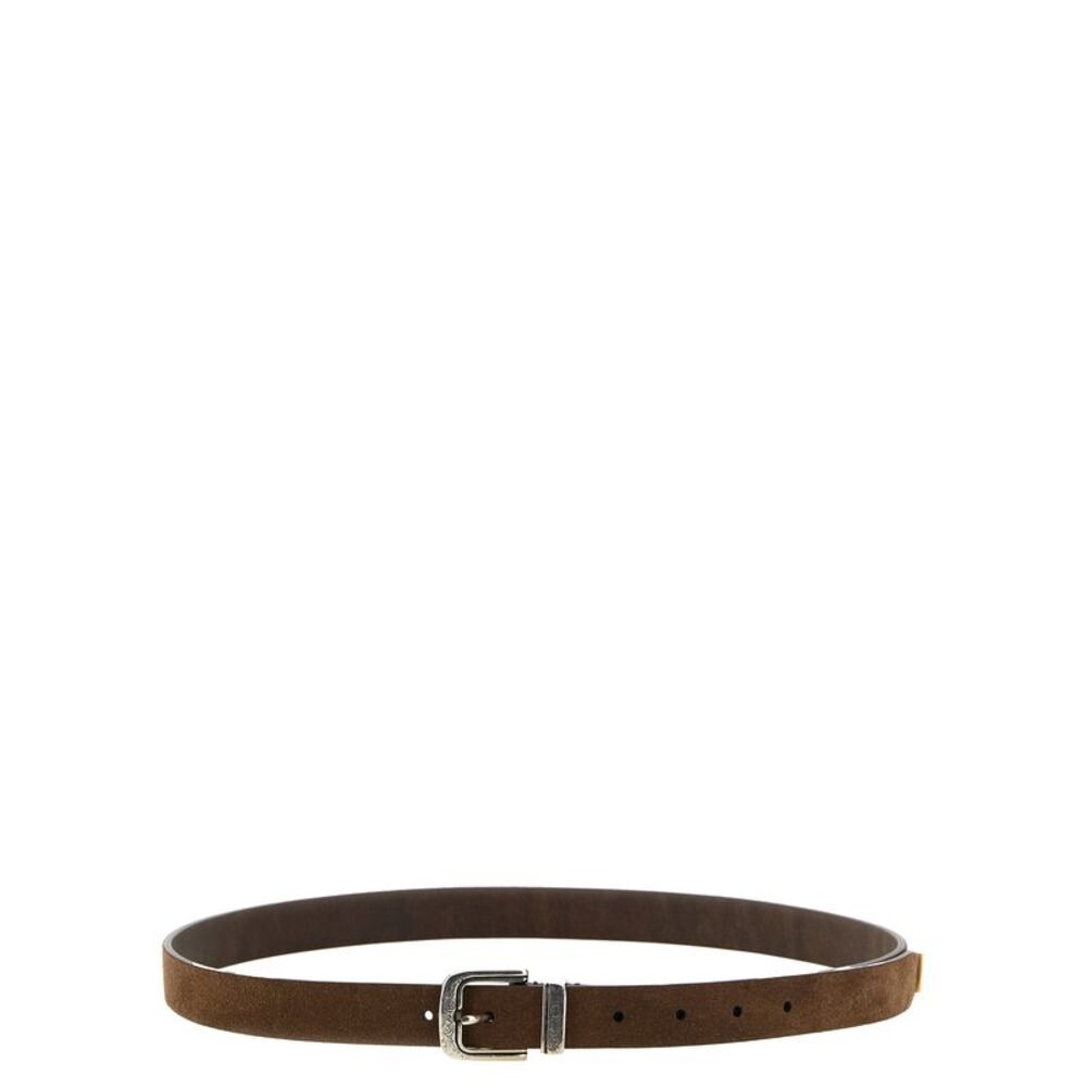 Brunello Cucinelli Men Inverted Leather Belt